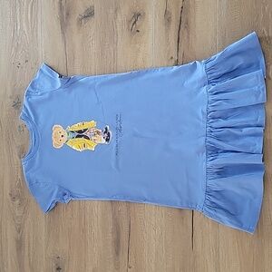 EUC Polo by Ralph Lauren Girls T-shirt Dress Blue Size 12-14